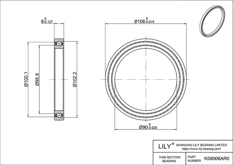 K09008AR0 Constant Section (CS) Bearings CAD图形