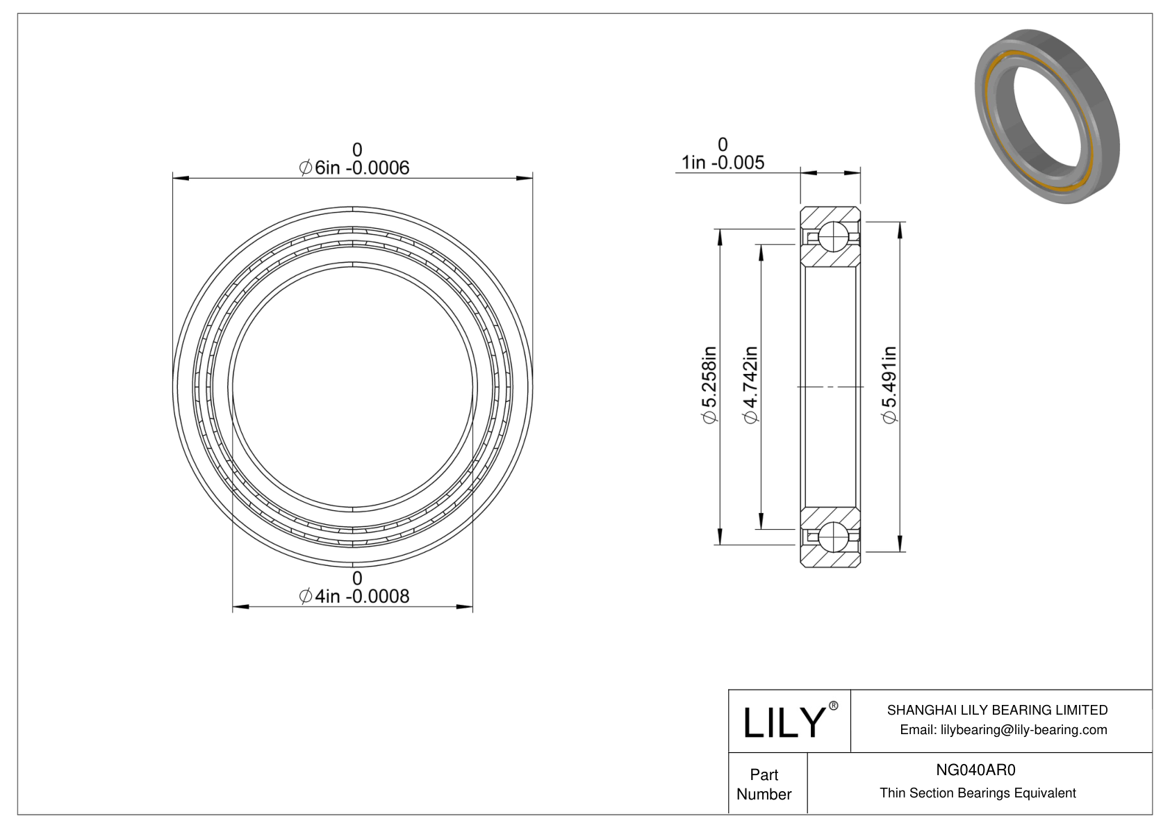 NG040AR0 Constant Section (CS) Bearings CAD图形
