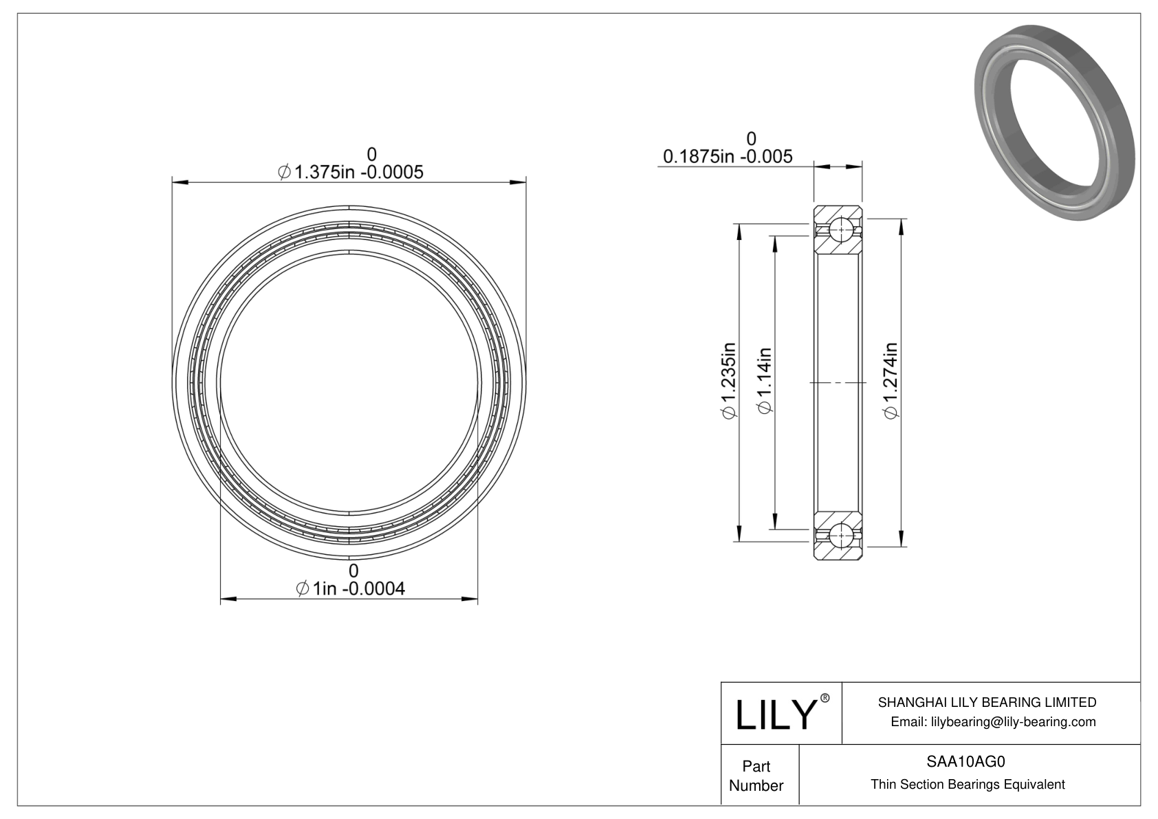 SAA10AG0 Constant Section (CS) Bearings CAD图形