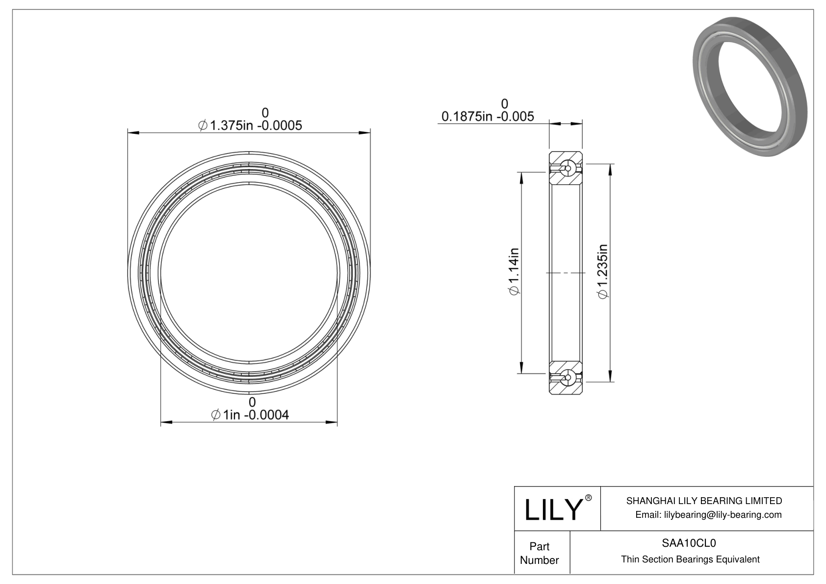 SAA10CL0 Constant Section (CS) Bearings CAD图形