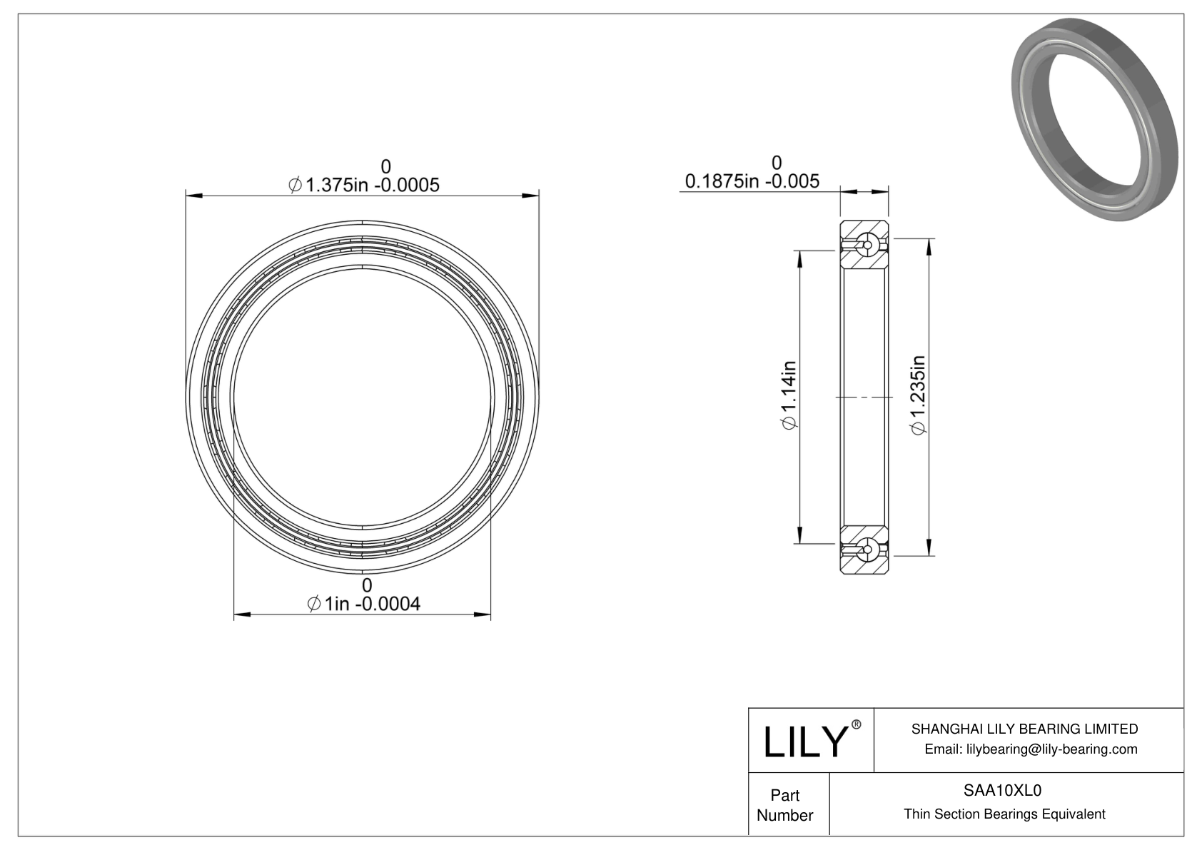 SAA10XL0 Constant Section (CS) Bearings CAD图形
