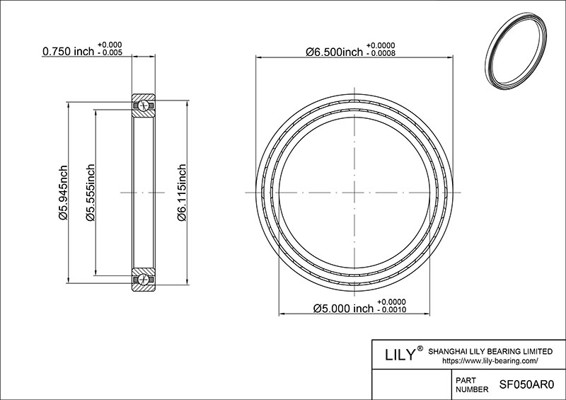 SF050AR0 Constant Section (CS) Bearings CAD图形