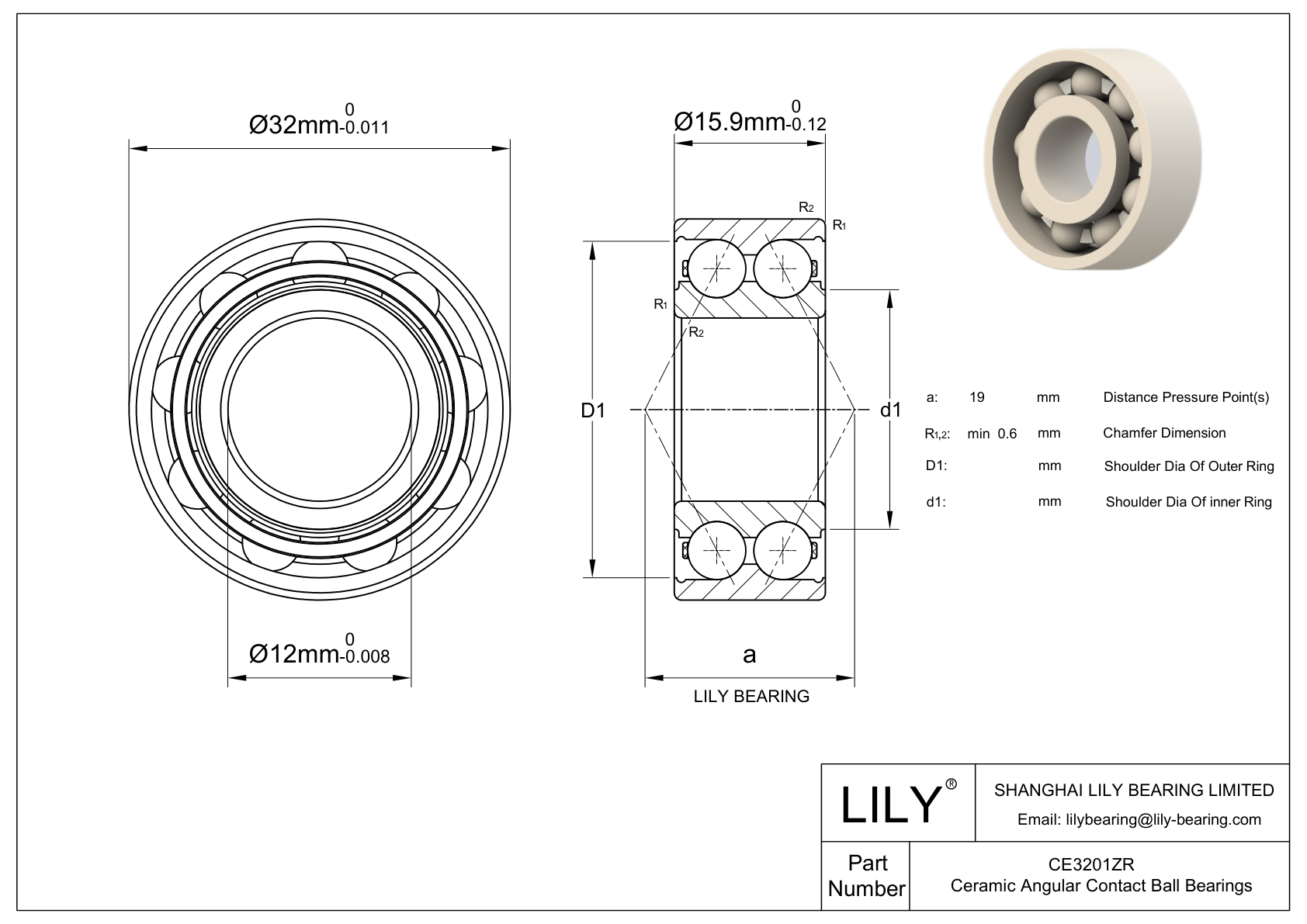 CE3201ZR 氧化锆陶瓷双列角接触 CAD图形