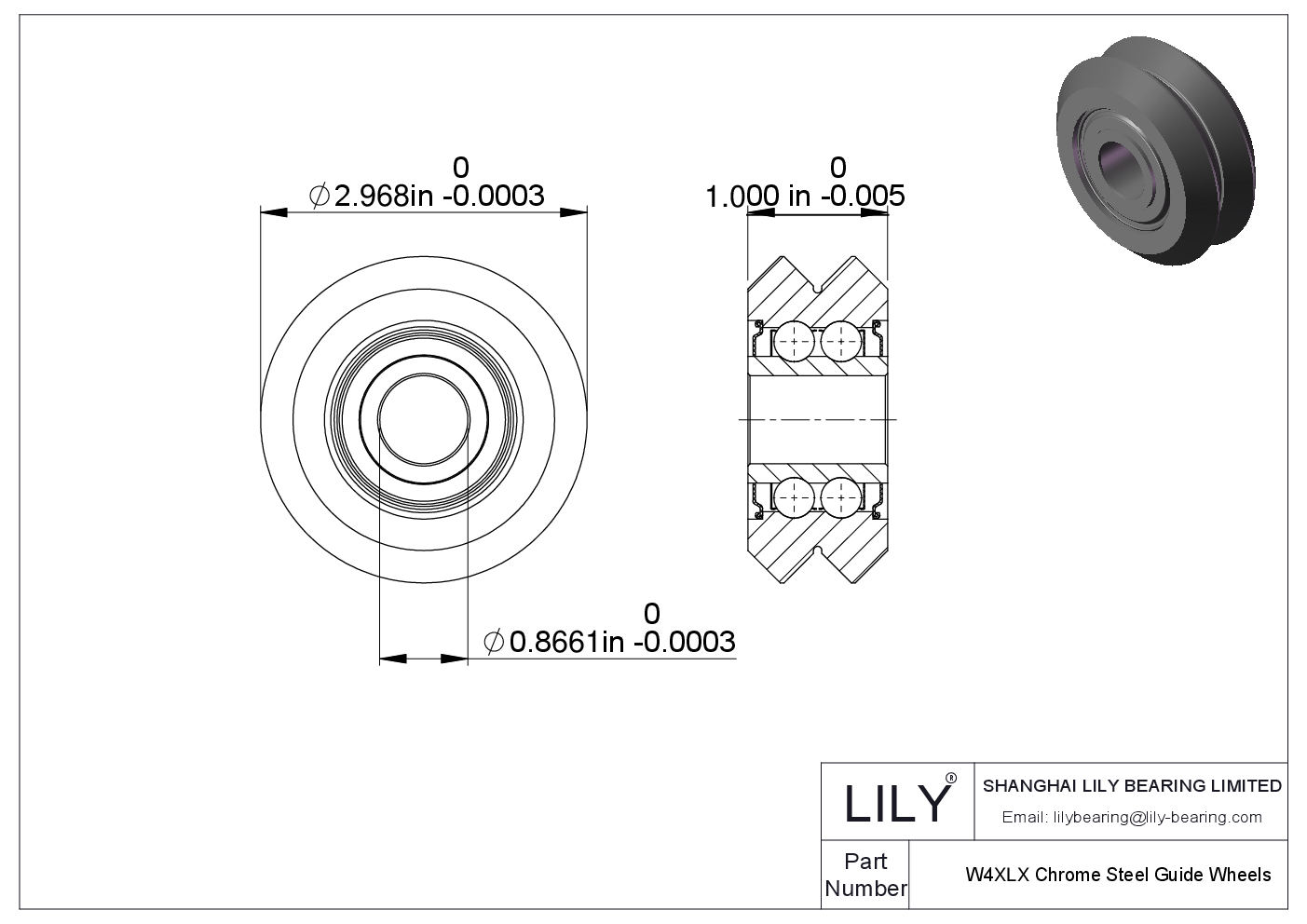 W4XLX 铬钢导向轮 CAD图形