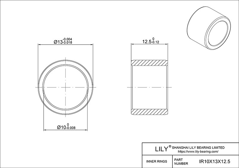 IR10X13X12.5-XL 内圈 CAD图形