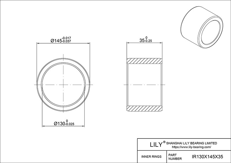 IR130X145X35-XL 内圈 CAD图形