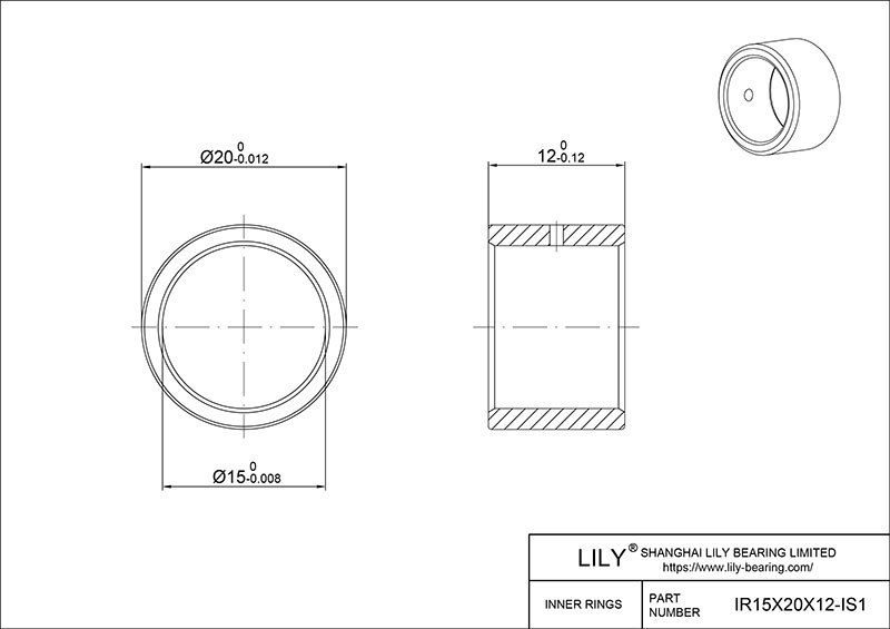 IR15X20X12-IS1-XL 内圈 CAD图形
