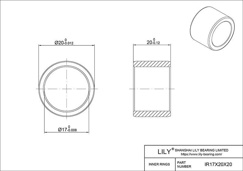 IR17X20X20-XL 内圈 CAD图形