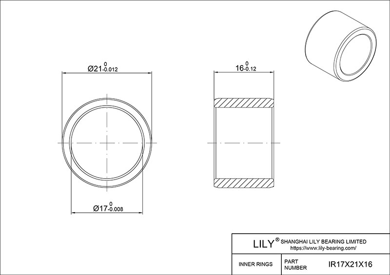 IR17X21X16-XL 内圈 CAD图形