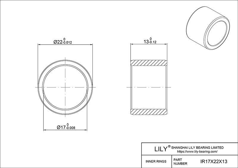 IR17X22X13-XL 内圈 CAD图形
