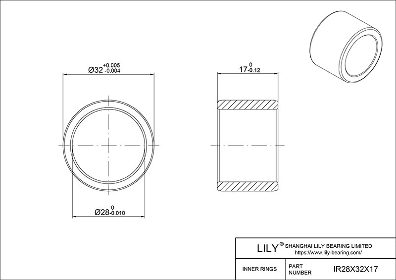 IR28X32X17-XL 内圈 CAD图形