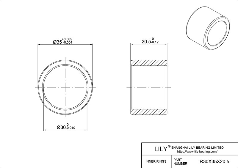 IR30X35X20.5-XL 内圈 CAD图形