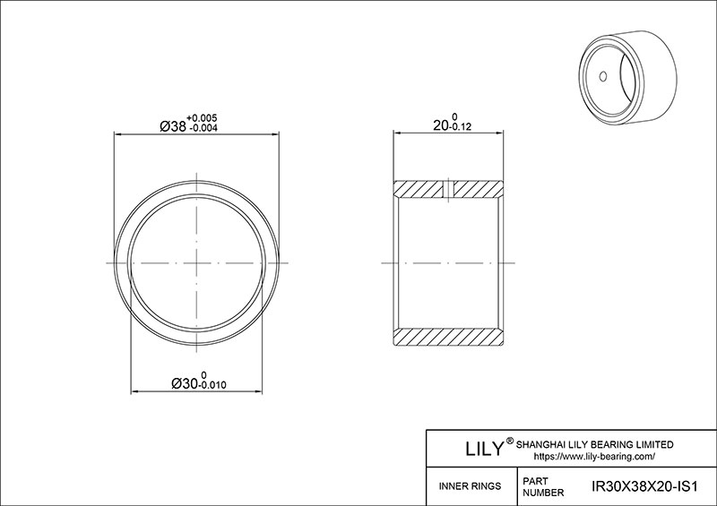 IR30X38X20-IS1-XL 内圈 CAD图形