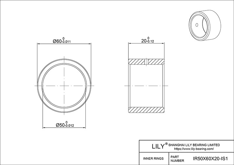 IR50X60X20-IS1-XL 内圈 CAD图形
