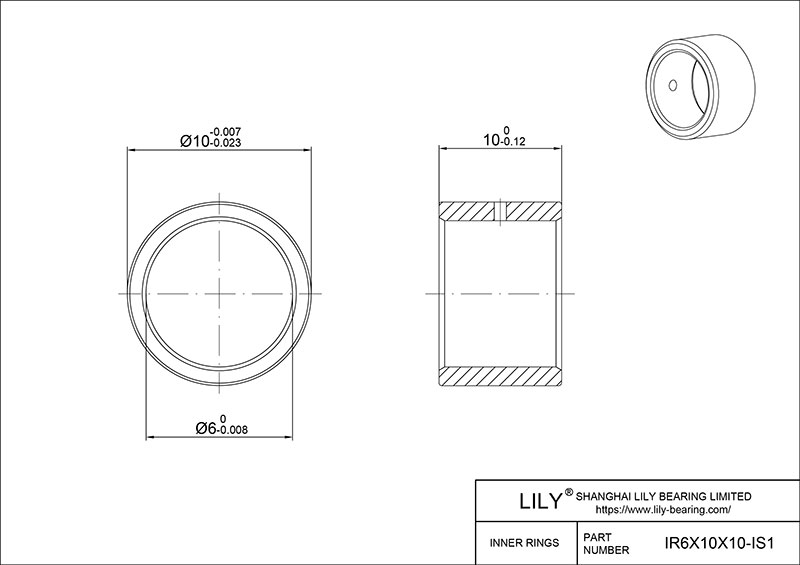 IR6X10X10-IS1-XL 内圈 CAD图形