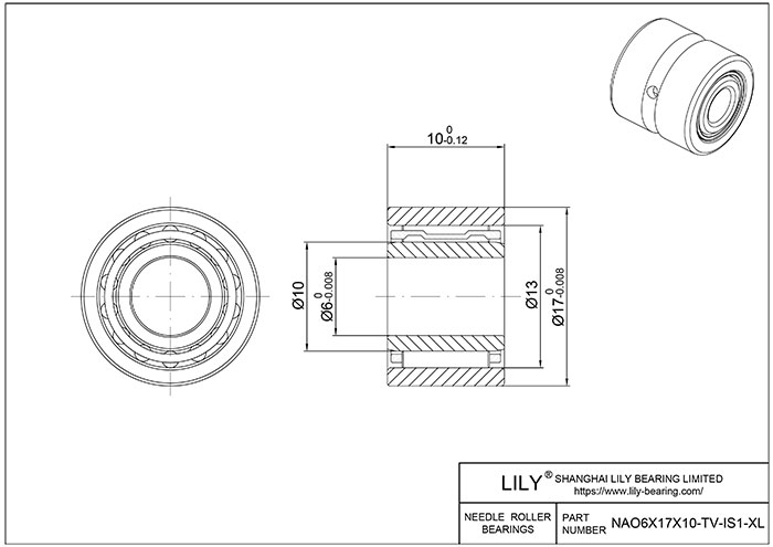NAO6X17X10-TV-IS1-XL 重型滚针轴承(机械加工) CAD图形
