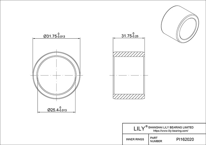 PI162020 内圈 CAD图形
