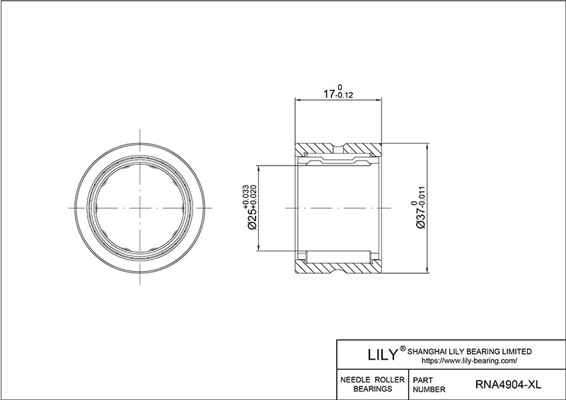 RNA4904-XL 重型滚针轴承(机械加工) CAD图形