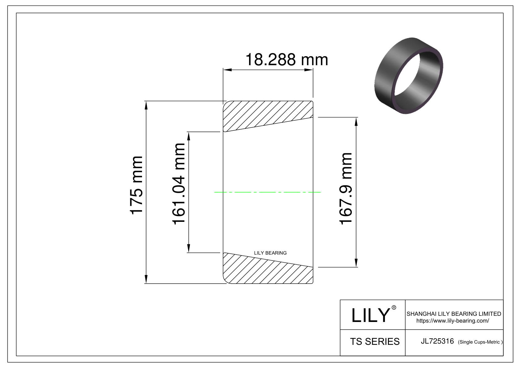 JL725316 单杯体(公制) CAD图形