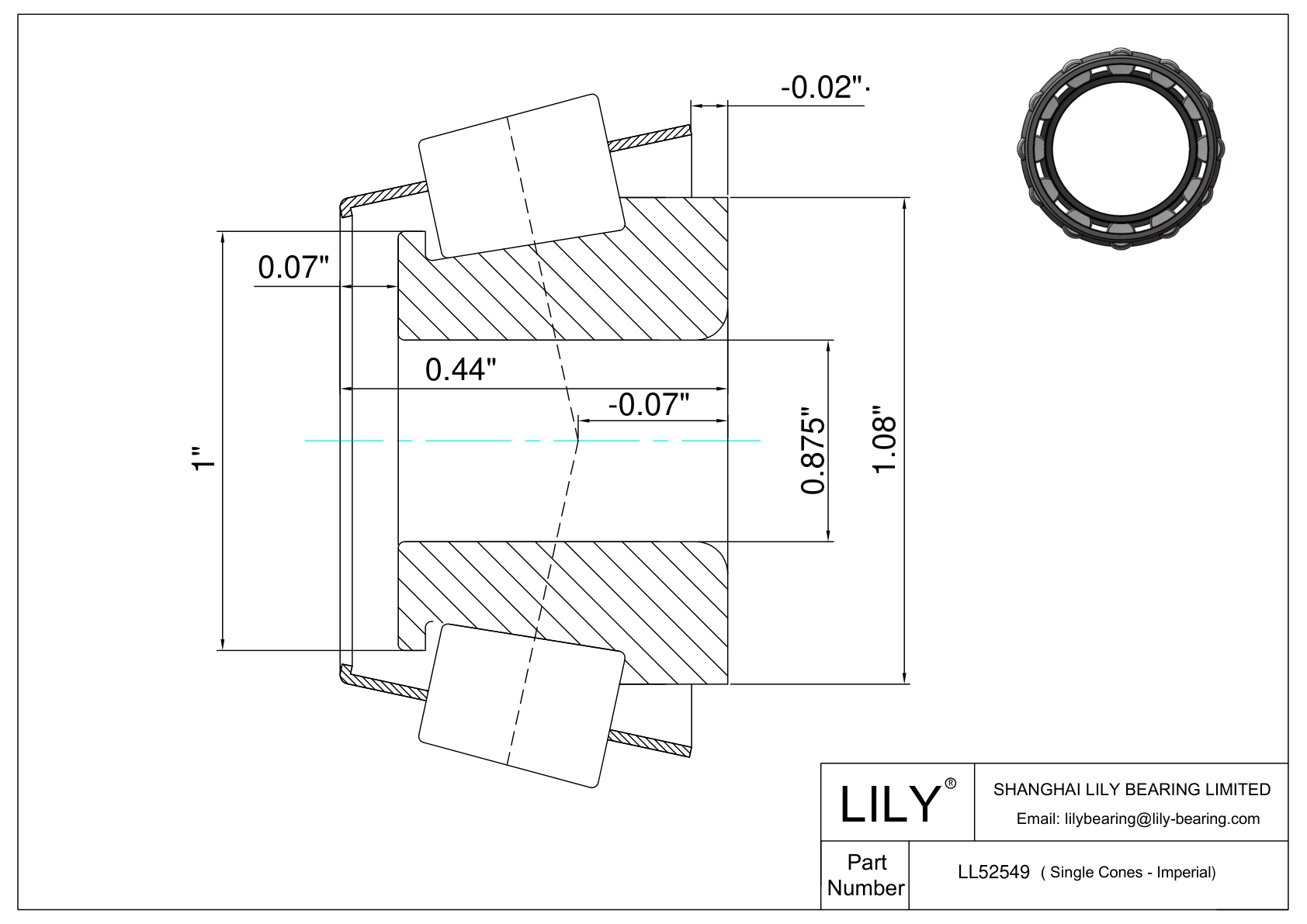 LL52549 单锥体(英制) CAD图形