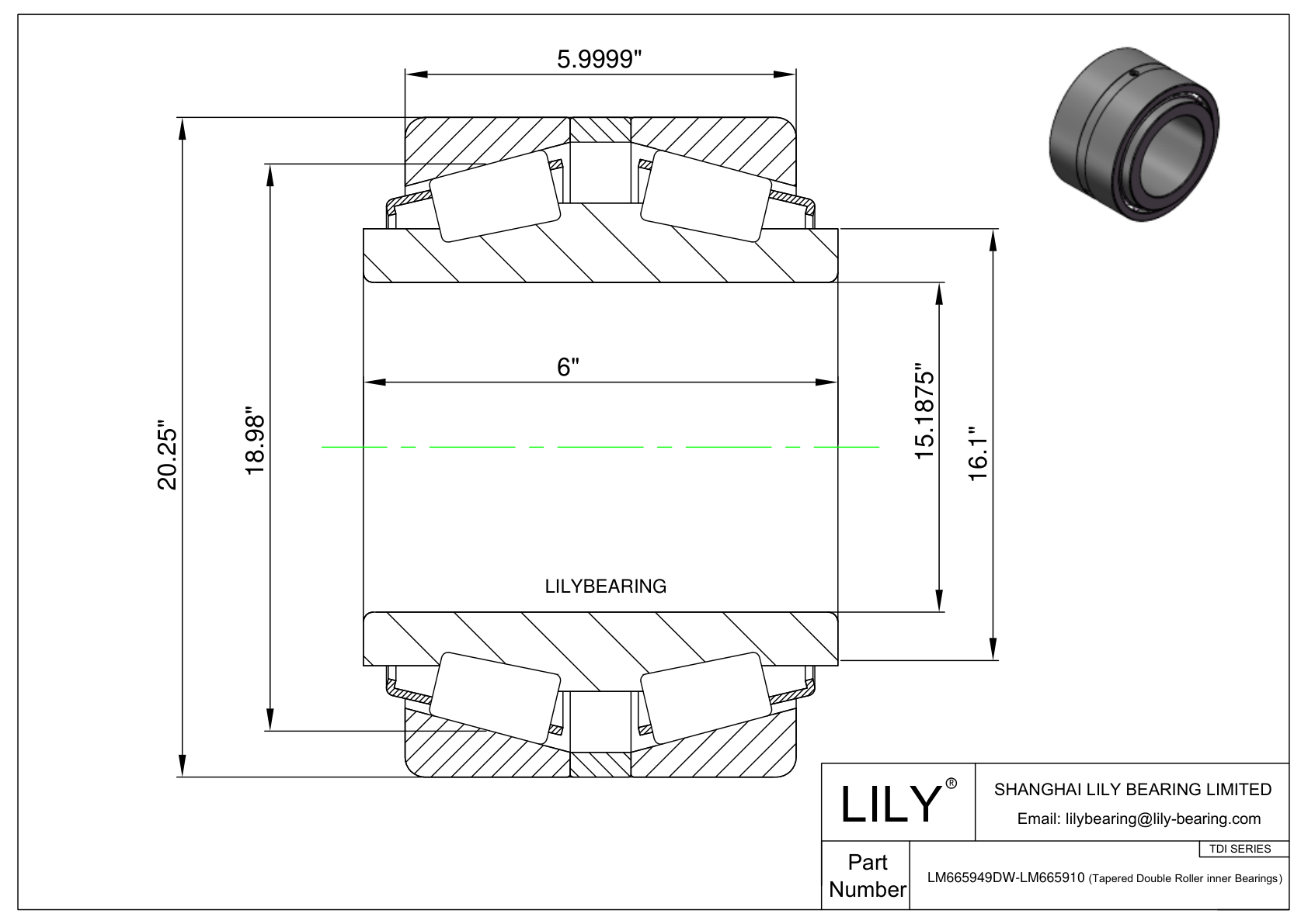 LM665949DW-LM665910 TDI（双排双内圈）（英制） CAD图形